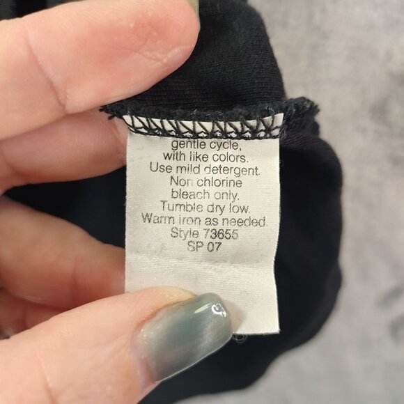 J Crew Womens Black Fitted Tee Shirt Medium Stretch Cotton Classic Closet Staple - Picture 7 of 8